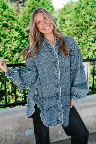 Western Skies Oversized Denim Shacket