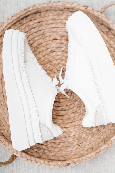 Eloise Platform Sneaker - White