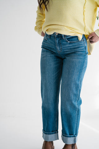 Vervet Blair Barrel Leg Medium Wash Denim Jeans