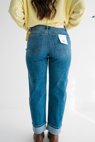 Vervet Blair Barrel Leg Medium Wash Denim Jeans