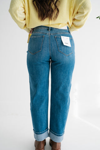 Vervet Blair Barrel Leg Medium Wash Denim Jeans