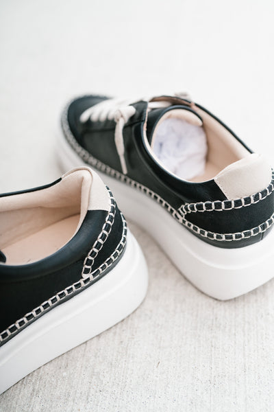 Eloise Platform Sneaker - Black