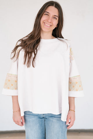 Remix Contrast Sleeve Relaxed Top