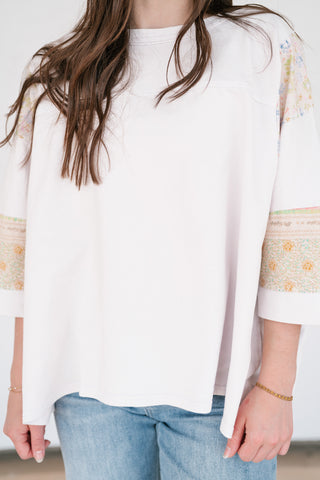 Remix Contrast Sleeve Relaxed Top