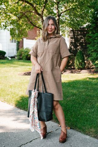 All Day Long Utility Mini Dress