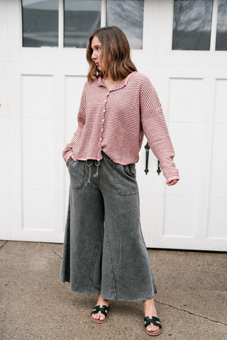 Estelle Tide Striped Knit Cardigan