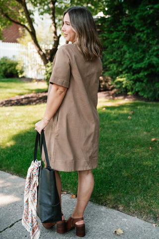 All Day Long Utility Mini Dress