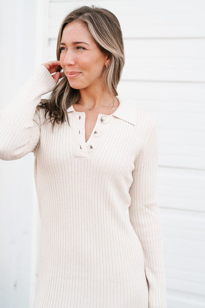 Sweet Magnolia Ribbed Sweater Dress