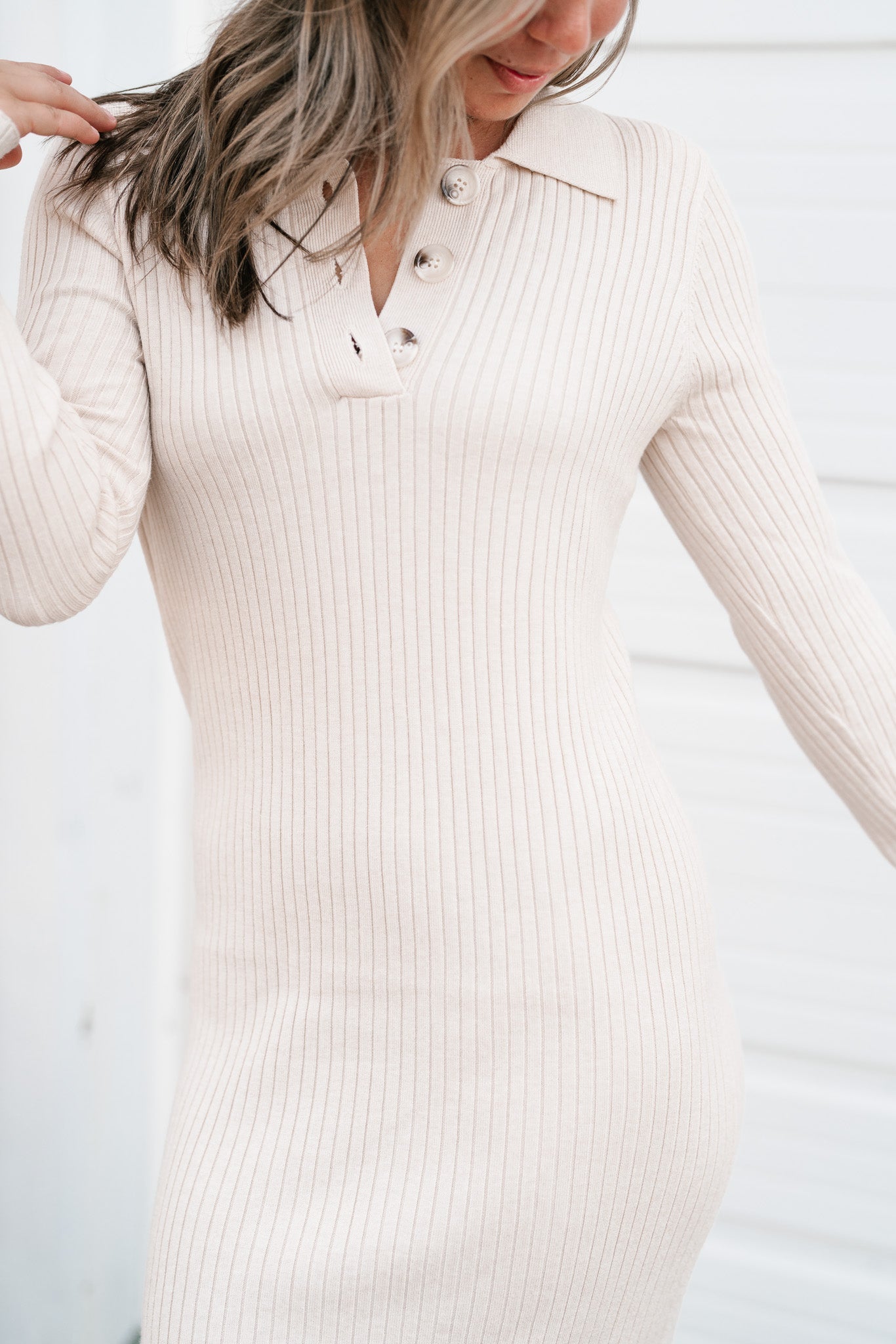 Sweet Magnolia Ribbed Sweater Dress