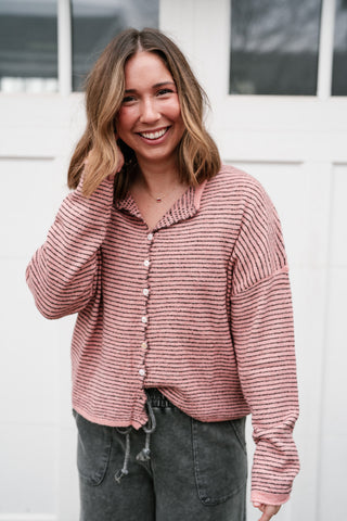 Estelle Tide Striped Knit Cardigan