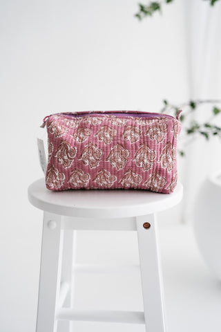 Mauve Meadows Patchwork Pouch