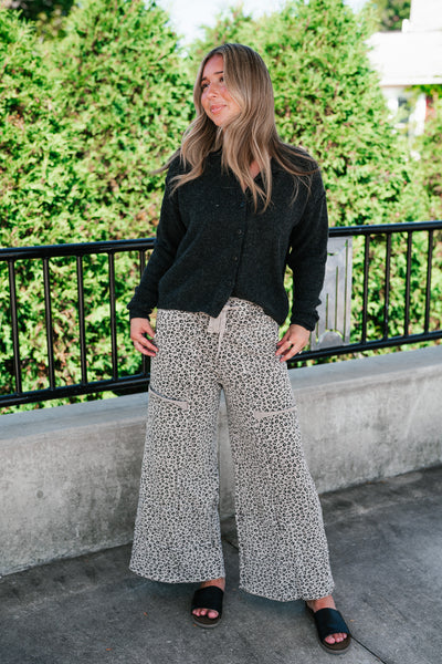 Charcoal Cozy Knit Sweater Cardi