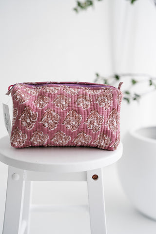 Mauve Meadows Patchwork Pouch