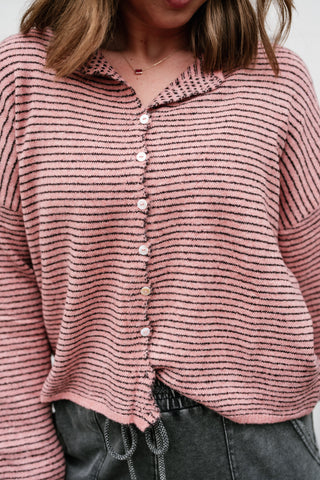 Estelle Tide Striped Knit Cardigan