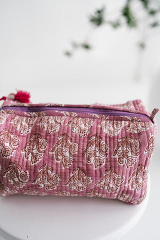 Mauve Meadows Patchwork Pouch