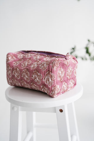 Mauve Meadows Patchwork Pouch