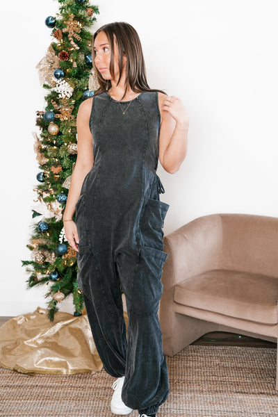 Lucky You Mineral Wash Jumpsuit