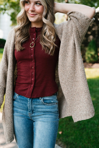 Lasting Favorite Knit Cardigan - Mocha