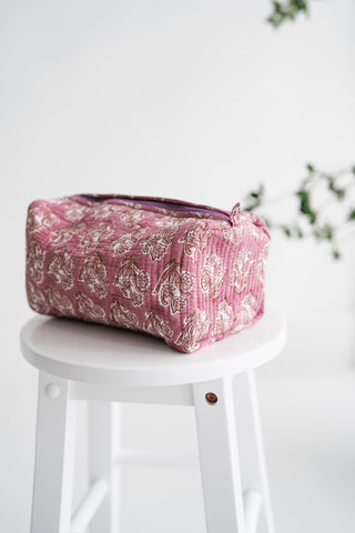 Mauve Meadows Patchwork Pouch