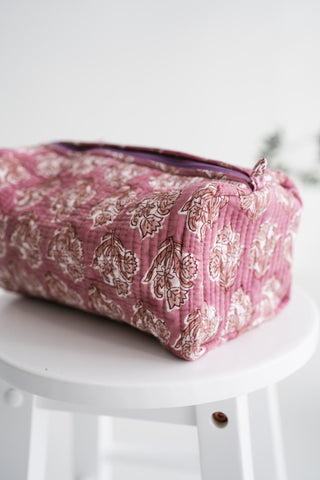 Mauve Meadows Patchwork Pouch
