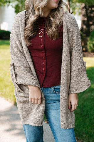 Lasting Favorite Knit Cardigan - Mocha