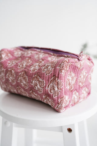 Mauve Meadows Patchwork Pouch
