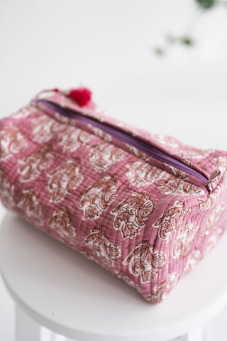 Mauve Meadows Patchwork Pouch