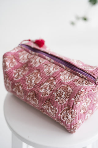 Mauve Meadows Patchwork Pouch