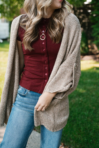 Lasting Favorite Knit Cardigan - Mocha