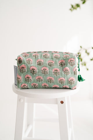 Fields Of Green Patchwork Pouch