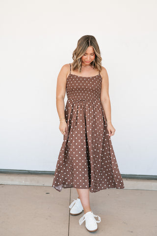 Sweet Spot Basque Waist Midi Dress