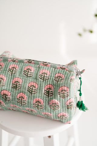 Fields Of Green Patchwork Pouch