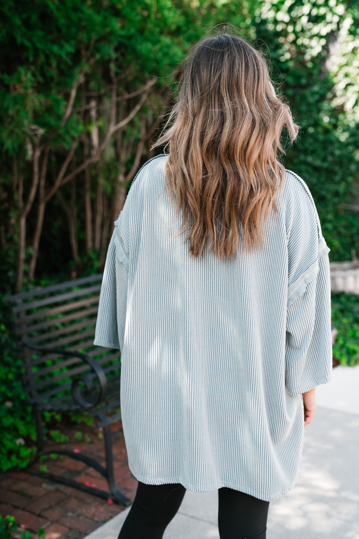 Forever Ideal Ribbed Top - Faded Teal