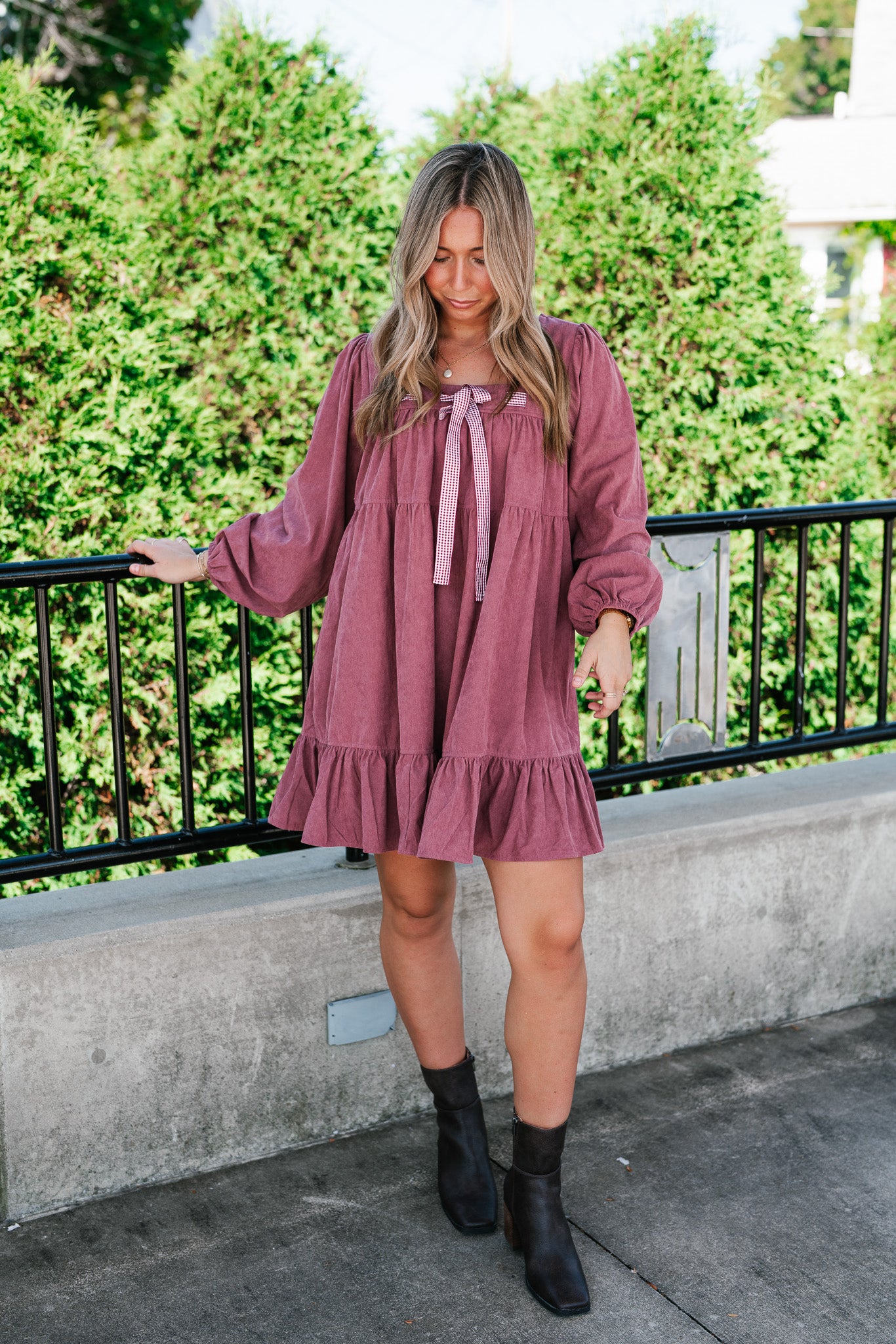 Blush Haven Tiered Mini Dress