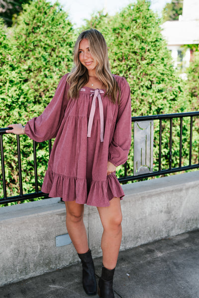Blush Haven Tiered Mini Dress