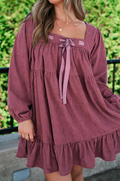 Blush Haven Tiered Mini Dress