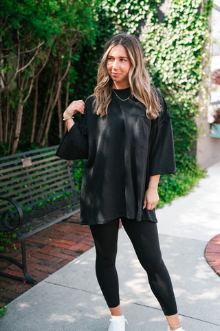 Forever Ideal Ribbed Top - Black