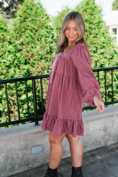 Blush Haven Tiered Mini Dress