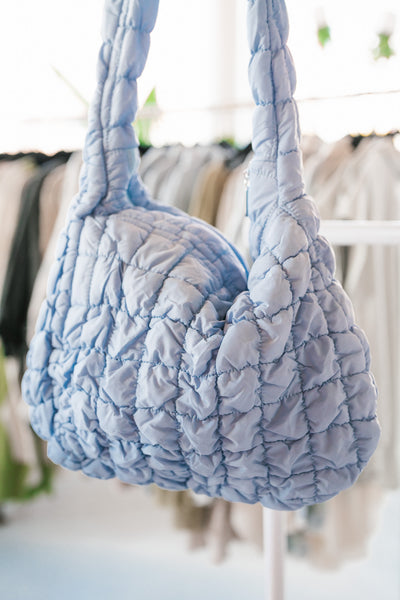 Poppie Quilted Puffer Bags- Blue