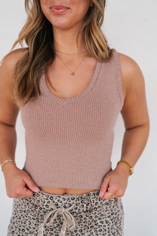 Refined Basics Ribbed Top - Mauve