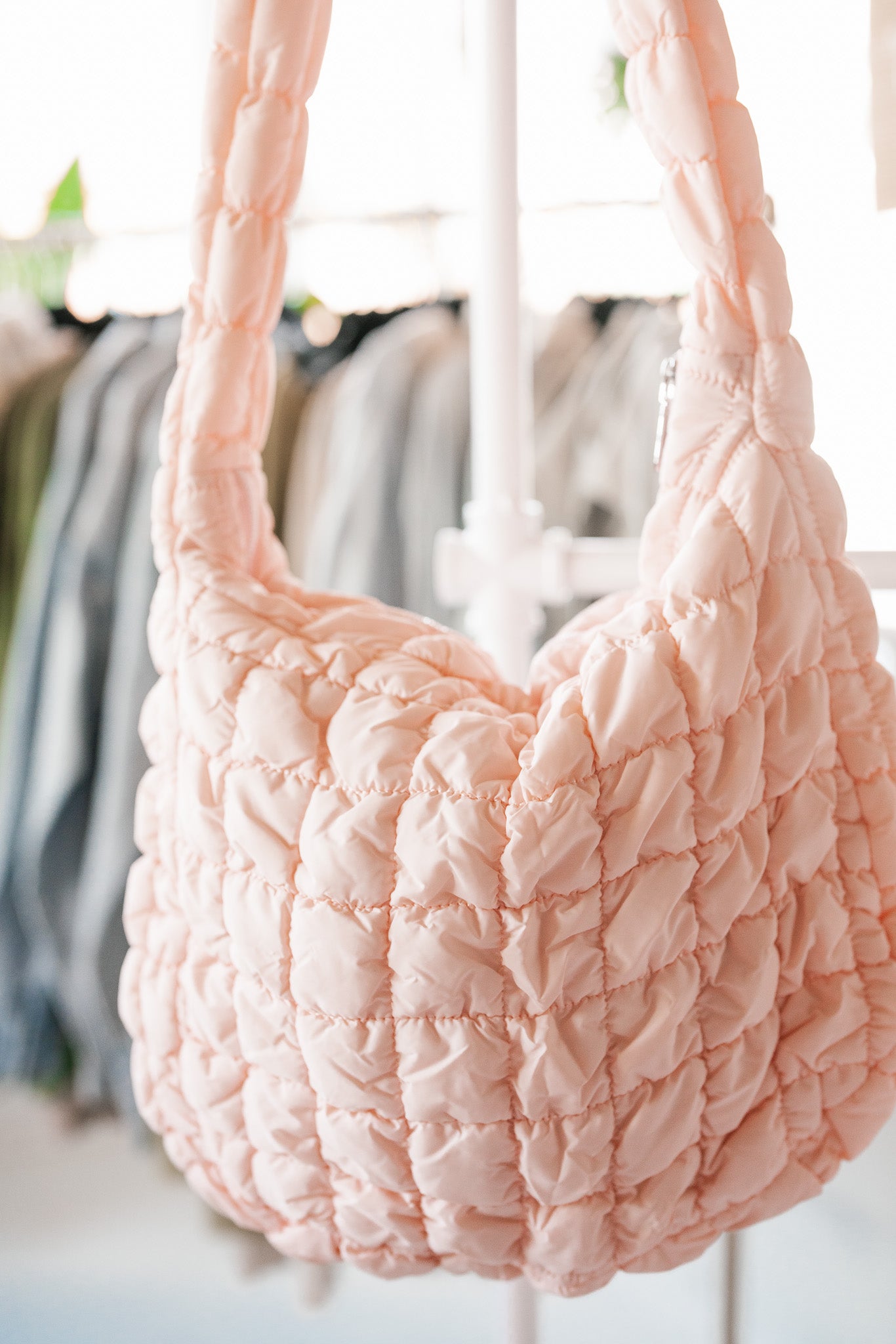 Poppie Quilted Puffer Bags - Pink