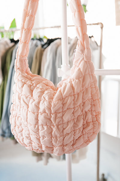Poppie Quilted Puffer Bags - Pink