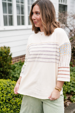 Balanced Hue Patchwork Top