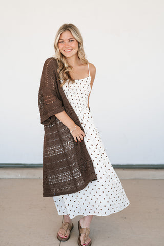 Mallory Open Knit Kimono