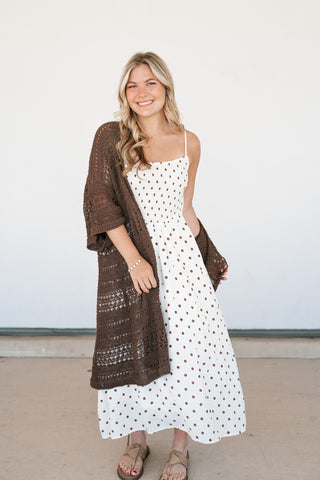 Mallory Open Knit Kimono