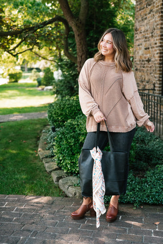 Change of Plans Knit Pullover - Brown