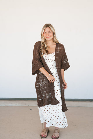 Mallory Open Knit Kimono