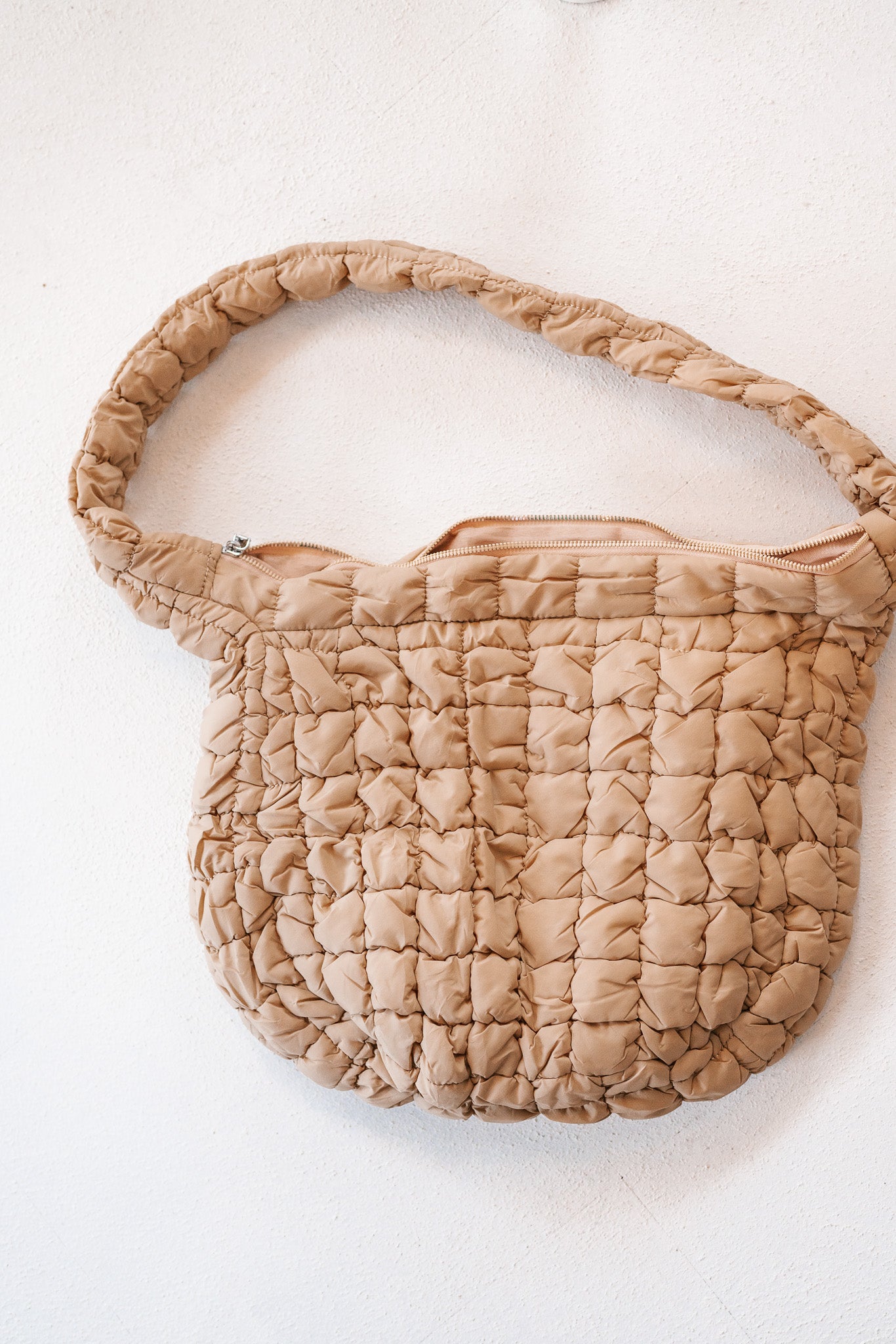 Poppie Quilted Puffer Bags - Beige