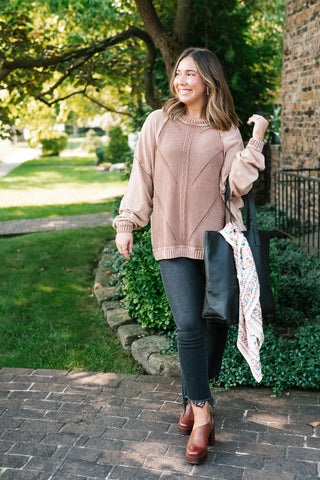 Change of Plans Knit Pullover - Brown