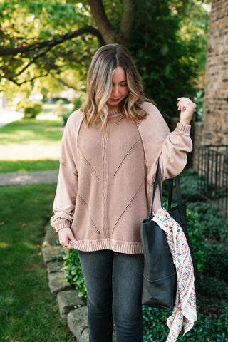 Change of Plans Knit Pullover - Brown
